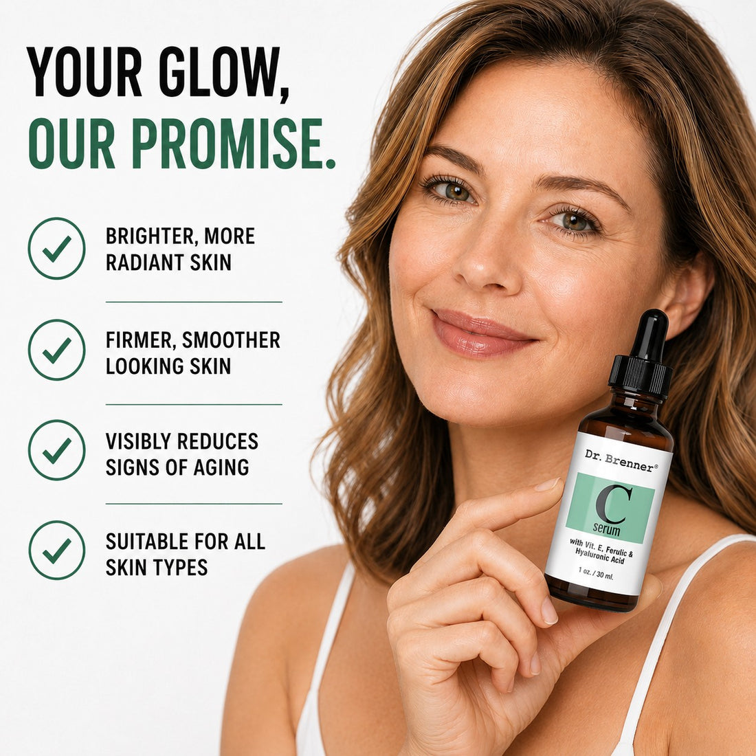 Vitamin C Serum with Ferulic Acid, Vitamin E and Hyaluronic Acid