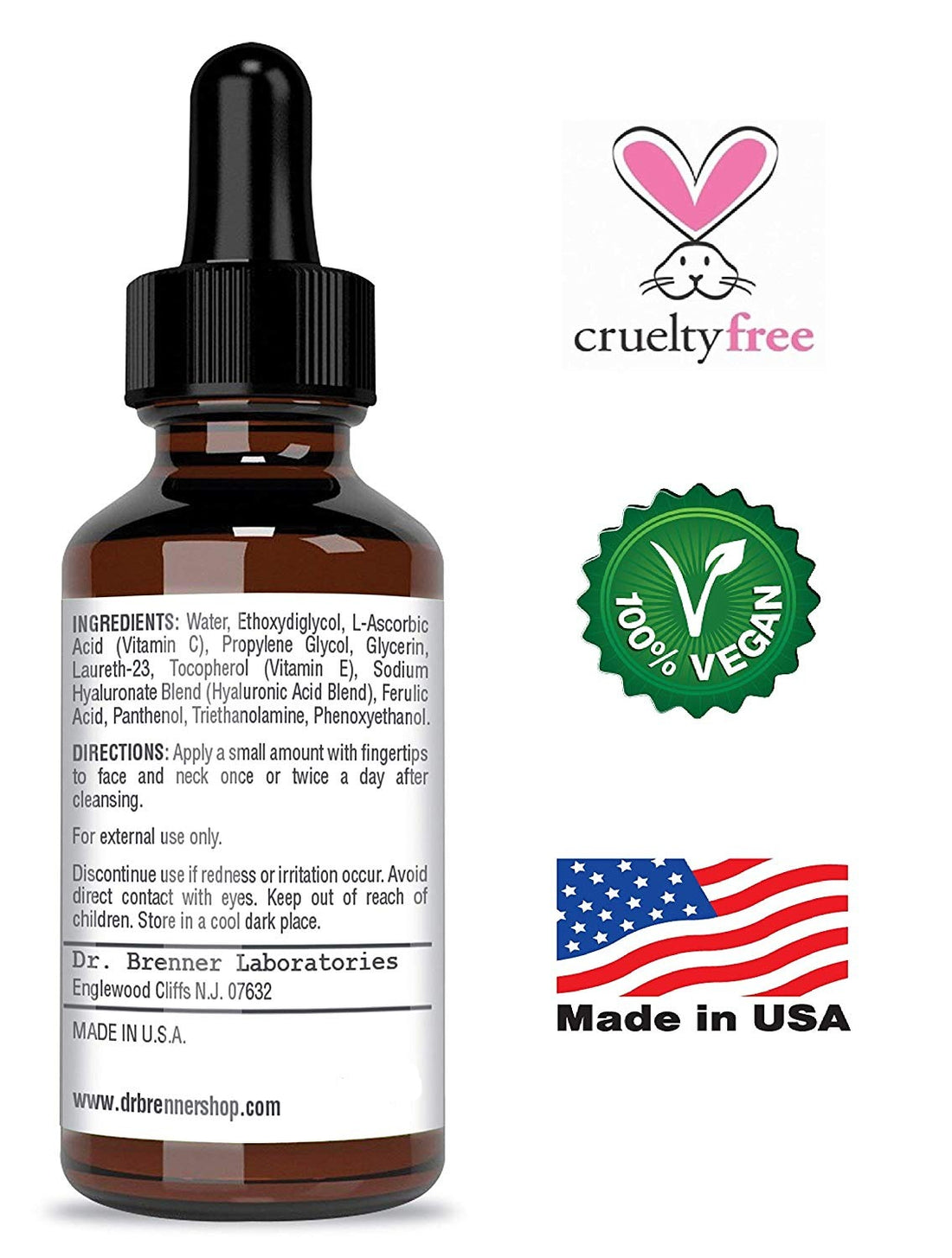 Vitamin C Serum with Ferulic Acid, Vitamin E and Hyaluronic Acid